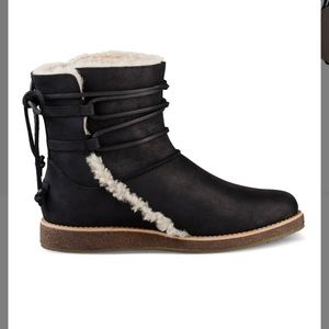 UGG® Black Luisa Leather ankle boot